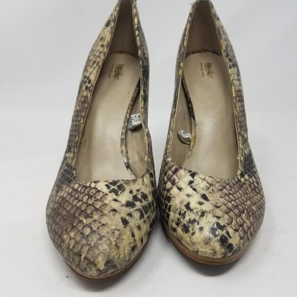 Mossimo Snake Skin Print Classic Pumps Black Tan Gray Comfortable Women's Size 8 - Picture 2 of 12